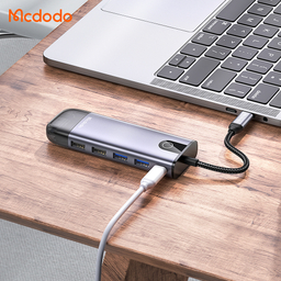 هاب 10 پورت USB-C مک دودو مدل HU-7420 طول 15 سانتی‌ متر