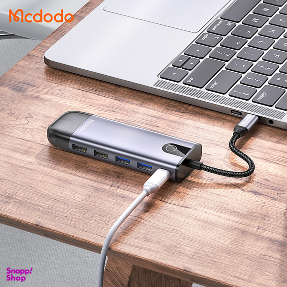 هاب 10 پورت USB-C مک دودو مدل HU-7420 طول 15 سانتی‌ متر