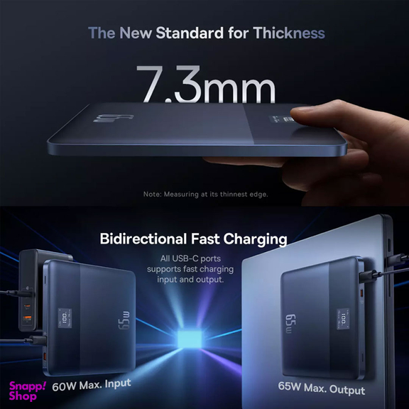 پاوربانک 65 وات 12000 میلی آمپر بیسوس مدل PPBLD2-65