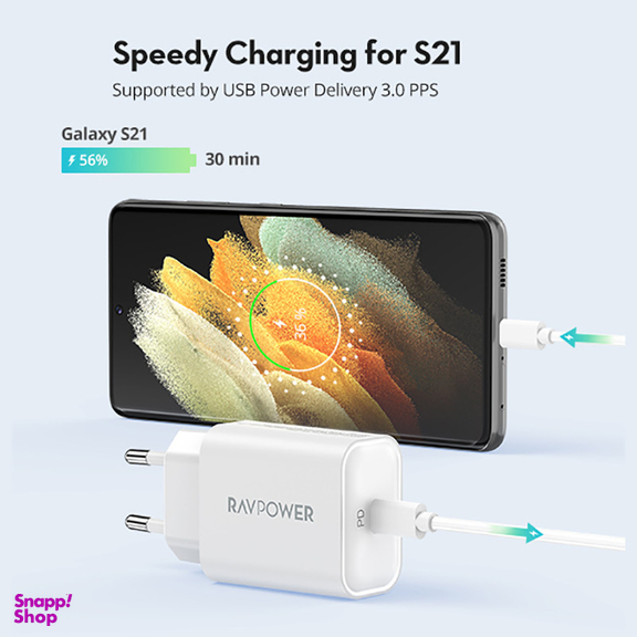 شارژر دیواری 25 وات راو پاور مدل RP-PC156