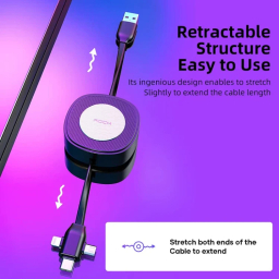 کابل تبدیل USB به Lightning/Type-C/MicroUSB راک مدل G3 طول 1 متر