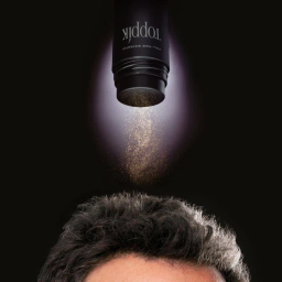 پودر پشت کننده مو تاپیک مدل FIBER وزن 10 گرم رنگ بلوند متوسط به همراه شانه و سری پودر پاش