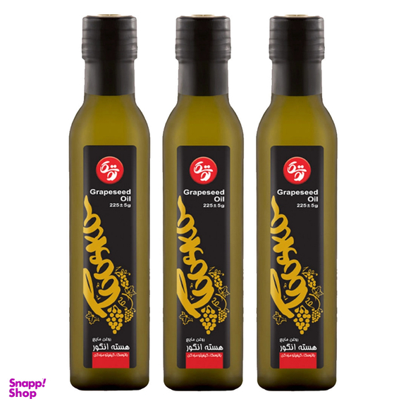 روغن مایع هسته انگور توسکا وزن 225 گرم بسته 3 عددی