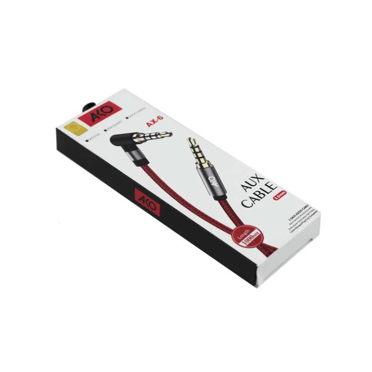 کابل AUX Jack 3.5mm آکو مدل AX-6 طول 1 متر