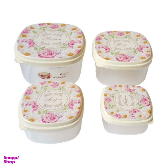 ظرف نگهدارنده زیبا مدل q34 مجموعه 4 عددی