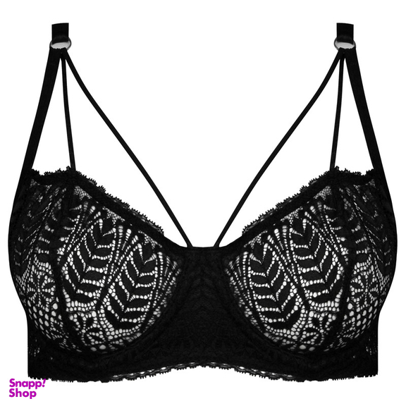 ست شورت و سوتین زنانه کارنا رز مدل فنردار هارنس کد 4873-2034 رنگ مشکی