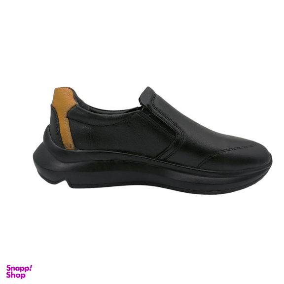 کفش طبی زنانه چرم ریباری مدل C22 رنگ مشکی