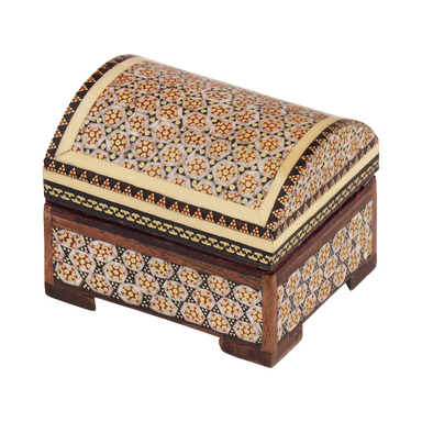 جعبه جواهری صندوقی خاتم کاری کد 28