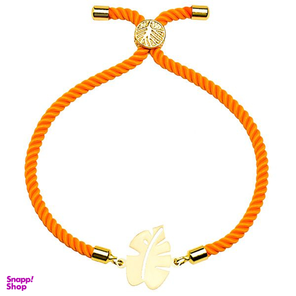 دستبند طلا 18 عیار دخترانه کرابو طرح برگ انجیر مدل Krd1264