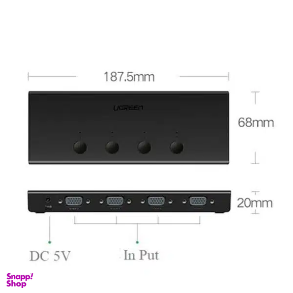 سوییچ 5 پورت KVM یوگرین مدل CM153 کد 50279