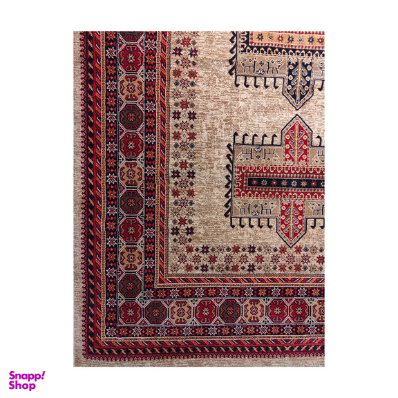 فرش ماشینی فرش بزرگمهر کد 78005 زمینه گندمی