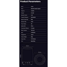 اسپیکر بی سیم بلوتوثی توکی مدل TQ-BT06