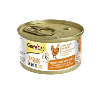 کنسرو غذای گربه جیم کت مدل مرغ و هویج وزن 70 گرم