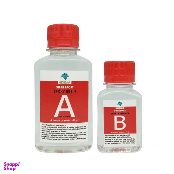 رزین اپوکسی دو جزئی اوریران کد AB-210 حجم 210 میلی لیتر مجموعه 2 عددی
