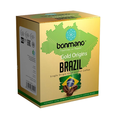 قهوه فوری گلد برزیل بن مانو وزن 2 گرم بسته 24 عددی