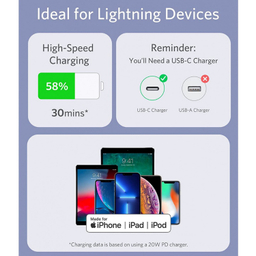 کابل دیتا Lightning به Type-C انکر مدل PowerLine III Flow طول 1.8 متر
