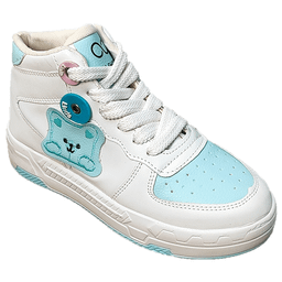 کفش ساق دار زنانه مدل تدی کد 1143 رنگ سفید آبی