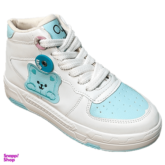 کفش ساق دار زنانه مدل تدی کد 1143 رنگ سفید آبی