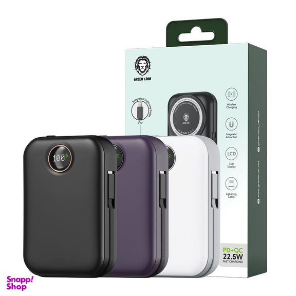 پاوربانک 22.5 وات گرین لاین مدل Monaco MagSafe ظرفیت 20000 میلی آمپر ساعت
