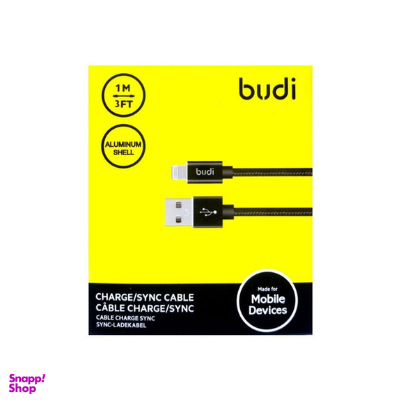 کابل تبدیل USB به Lightning بودی (Budi) مدل M8J180 به طول 1m