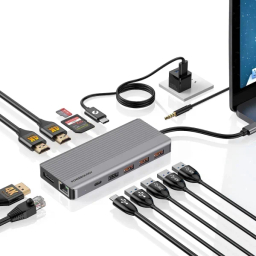 USB هاب مولتی پورت پاورولوژی مدل 13in1 Slim P131HBCGY