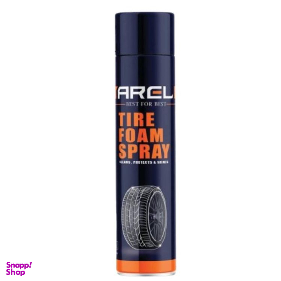 اسپری فوم تمیز کننده لاستیک خودرو آرل مدل A15 حجم 750 میلی‌ لیتر