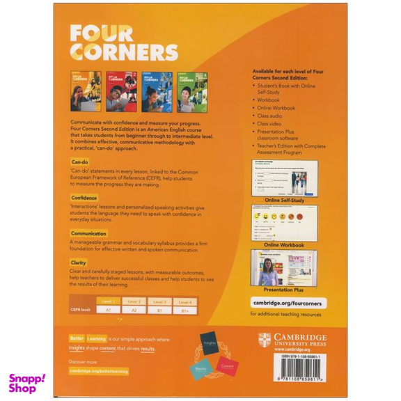 کتاب four corners 1 2nd اثر Jack C. Richards and David Bohlke انتشارات کمبریج