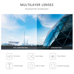 عینک آفتابی مستطیلی پلاریزه مورل مدل 26855