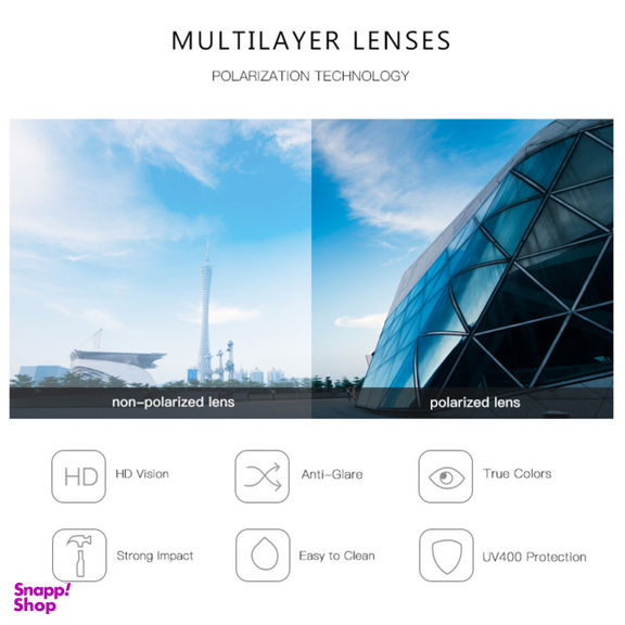 عینک آفتابی مستطیلی پلاریزه مورل مدل 26855