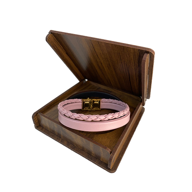 دستبند کناربافت چرم زنانه و مردانه کد 2004