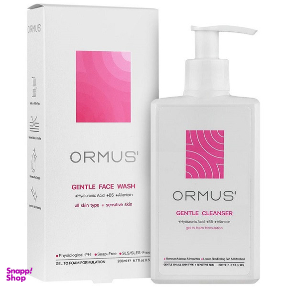 ژل شستشو صورت اورموس مدل هیالورونیک اسید مناسب انواع پوست حجم 200 میلی لیتر