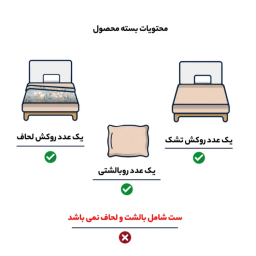 سرویس روتختی یک نفره 3 تکه کریستال مدل Oyku