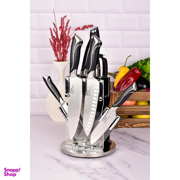سرویس 8 پارچه چاقو آشپزخانه یونیک طرح 3 کد 5511