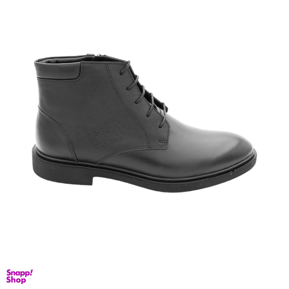 بوت مردانه چرم کد 0090PF رنگ مشکی