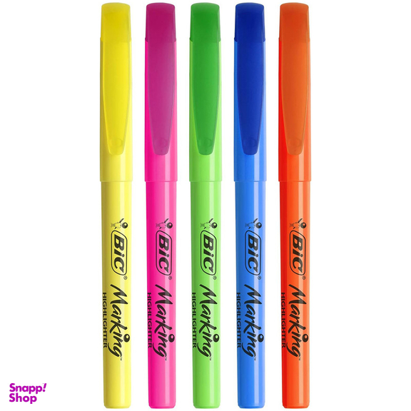 ماژیک علامت گذار بیک مدل Brite Liner بسته 5 عددی