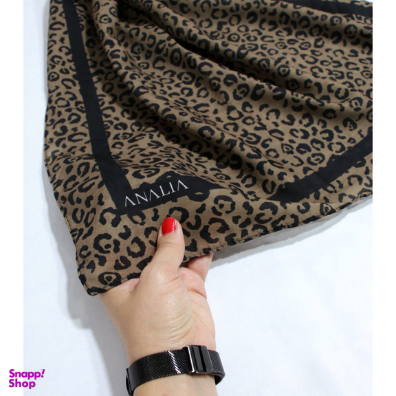شال زنانه آنالیا مدل نخی مزونی پترن پلنگی کد ana-7071