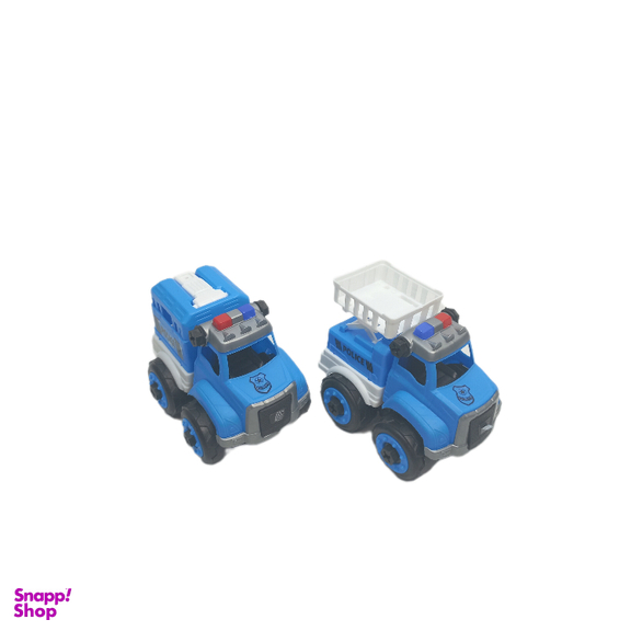 ماشین بازی مدل ساختنی پلیس مجموعه 4 عددی