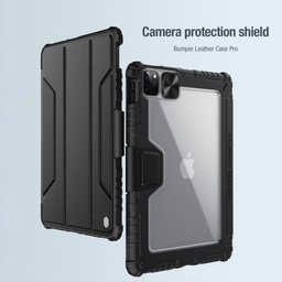 کیف کلاسوری نیلکین مدل Camshield Bumper مناسب برای تبلت اپل iPad Air 11 2024 / Air 10.9 2022 / Air 4 / Air 5 / Air 6 / Air 2020 / Ipad Pro 11 2020 / 2021 / 2022