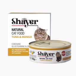 کنسرو غذای گربه شایر  مدل  Tuna And Mango وزن 110 گرم