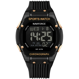 ساعت دیجیتال نیوی فورس مدل Naviforce Nf7113 رنگ مشکی پین طلایی