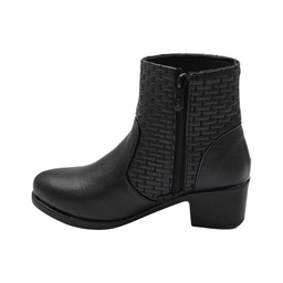 نیم بوت زنانه سیی مدل برلیان خشتی کد 2183.2