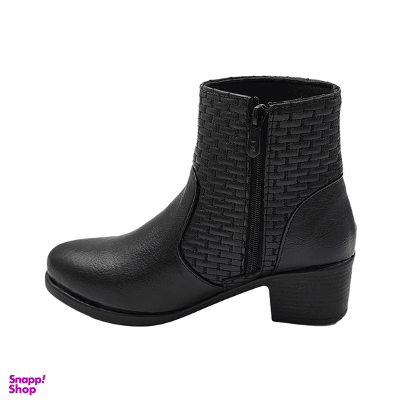 نیم بوت زنانه سیی مدل برلیان خشتی کد 2183.2