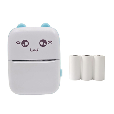 پرینتر لیبل زن ناب سل مدل حرارتی پرتابل کد BLU02 به همراه 3 عدد رول کاغذی