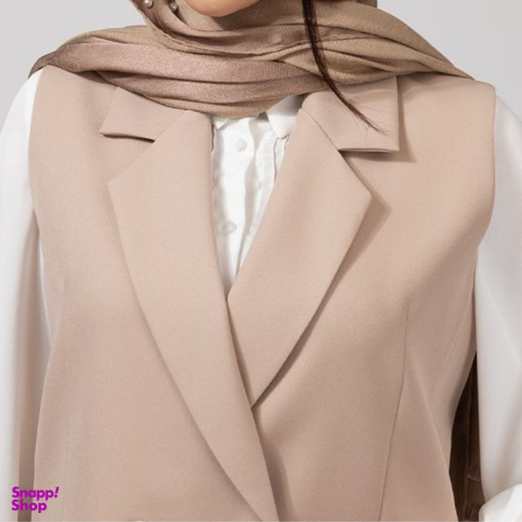 جلیقه رسمی زنانه برنس مدل نوژه رنگ نسکافه ای