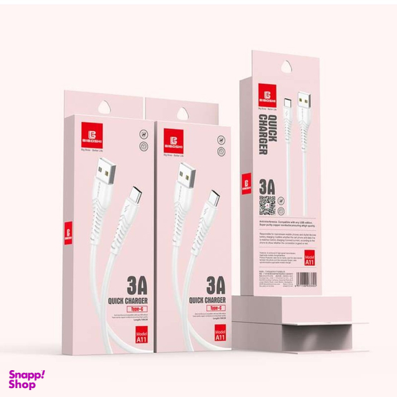 کابل تبدیل USB به Type-C بیبوشی مدل A11 طول 1 متر