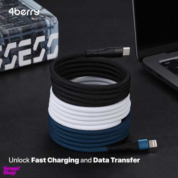 کابل تبدیل Type-C به Lightning فوربری مدل Magnetic KS-CL01-20W طول 1 متر