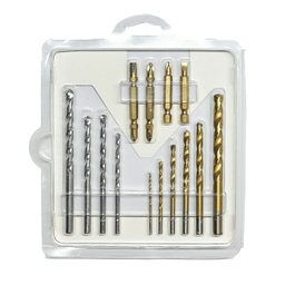 سر‌پیچ‌ گوشتی و مته ایوک کد K-1010 مجموعه 14 عددی