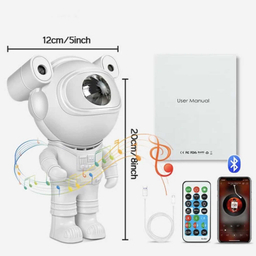 چراغ خواب مدل فضانورد کهکشانی اسپیکر دار کد 03 به همراه جاکلیدی مجموعه 2 عددی