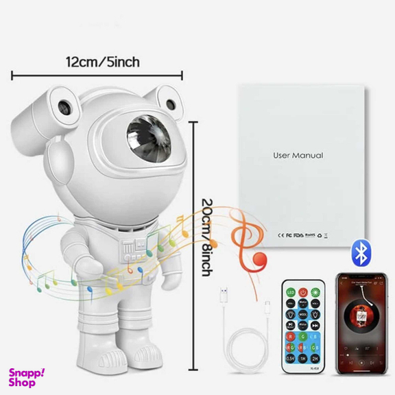 چراغ خواب مدل فضانورد کهکشانی اسپیکر دار کد 03 به همراه جاکلیدی مجموعه 2 عددی