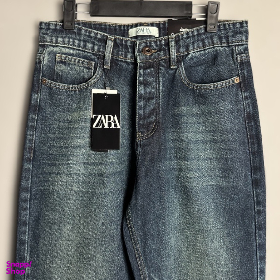 شلوار بگ مردانه طرح زارا کد 3630 رنگ آبی تیره